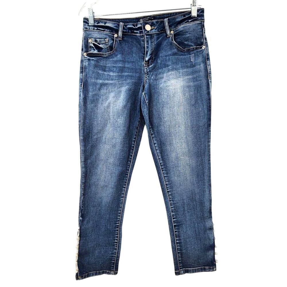 BOOM BOOM JEANS Pearl Detail Denim Jeans Juniors Size 13